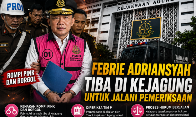 Kenakan Rompi Pink Dan Borgol, Febrie Di Periksa Di Kejagung